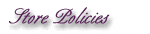 Store Policies