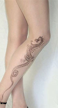 Dragon Tattoo Pantyhose