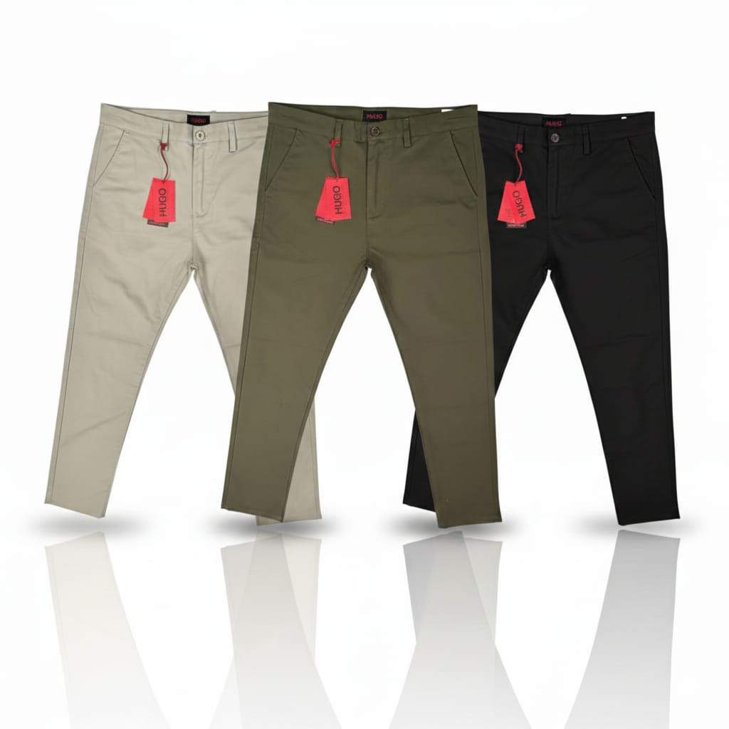 Hogo Boss Twill Pant cream Black olive Combo